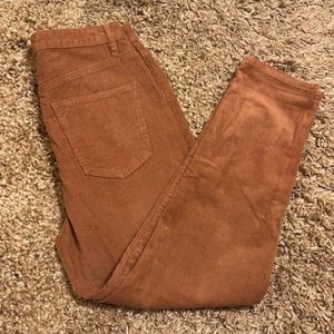 brown jeans